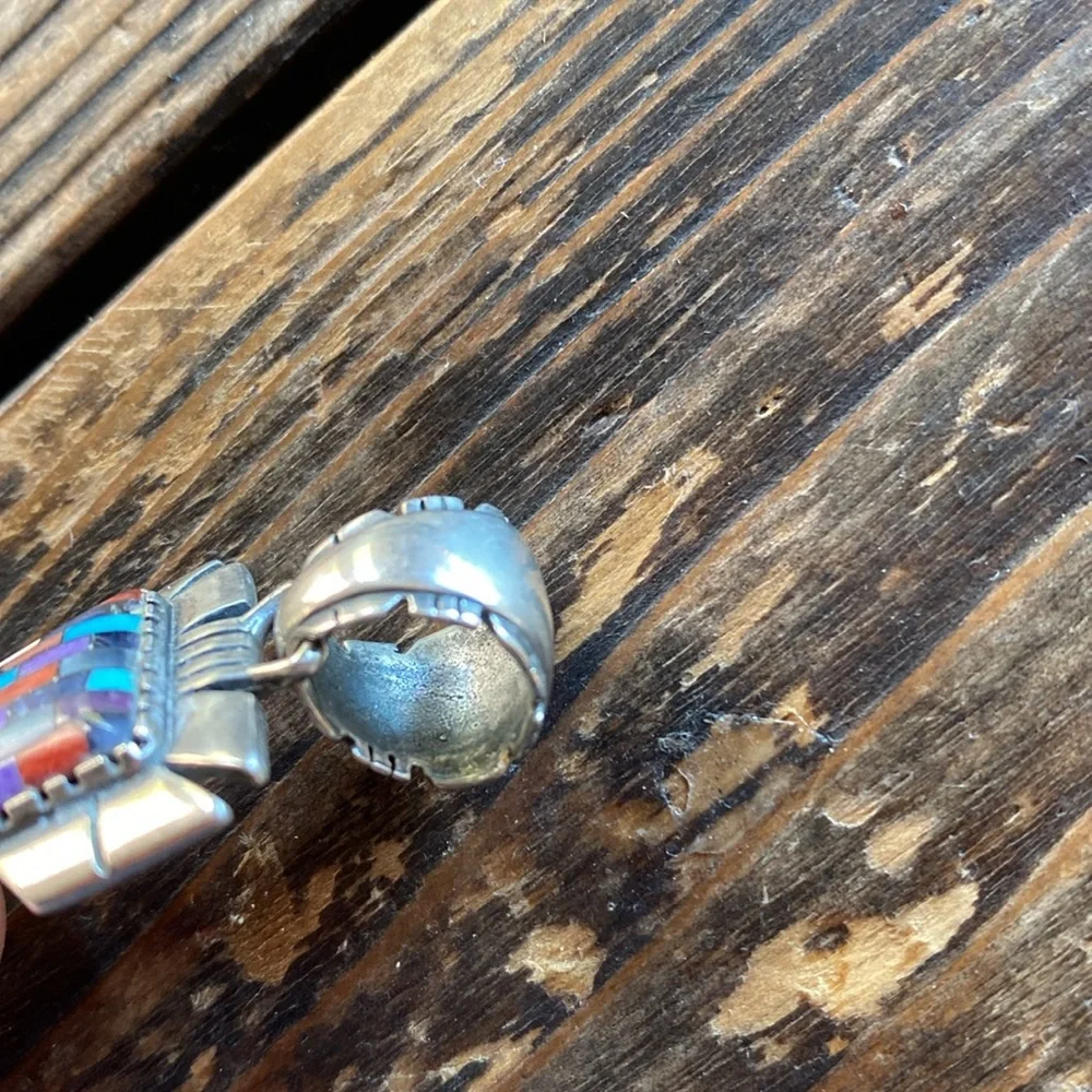 Vintage Sterling and Turquoise Southwestern Pendant_4